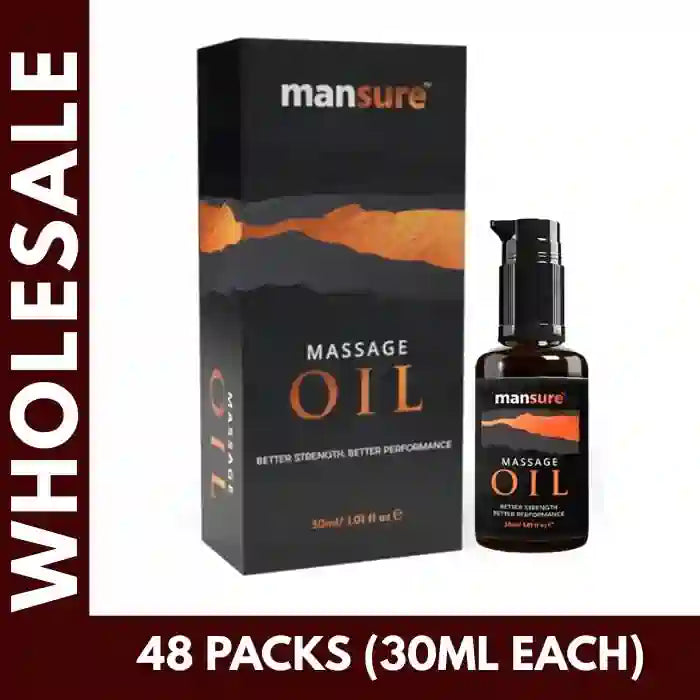 ManSure Massage Oil 48x30ml – Wholesale Bulk Pack with GST Invoice
