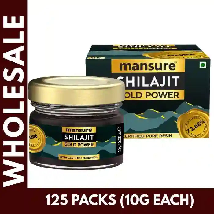 ManSure Shilajit Gold Power Resin 125x10g – Wholesale Bulk Pack with GST Invoice
