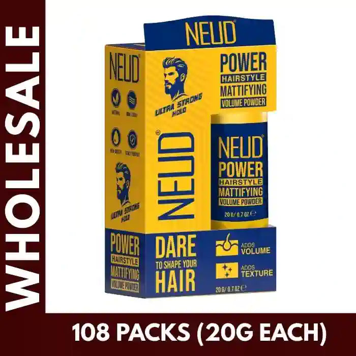 Buy 108 units NEUD Powder Hair Wax 20g each at Bulk Prices. GST Invoice Available for TCS Input Credit - everteen-neud.com