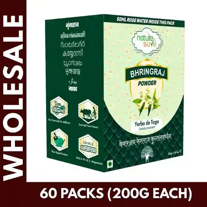 Buy 60 units Nature Sure Bhringraj Powder 200g each at Bulk Prices. GST Invoice Available for TCS Input Credit - everteen-neud.com