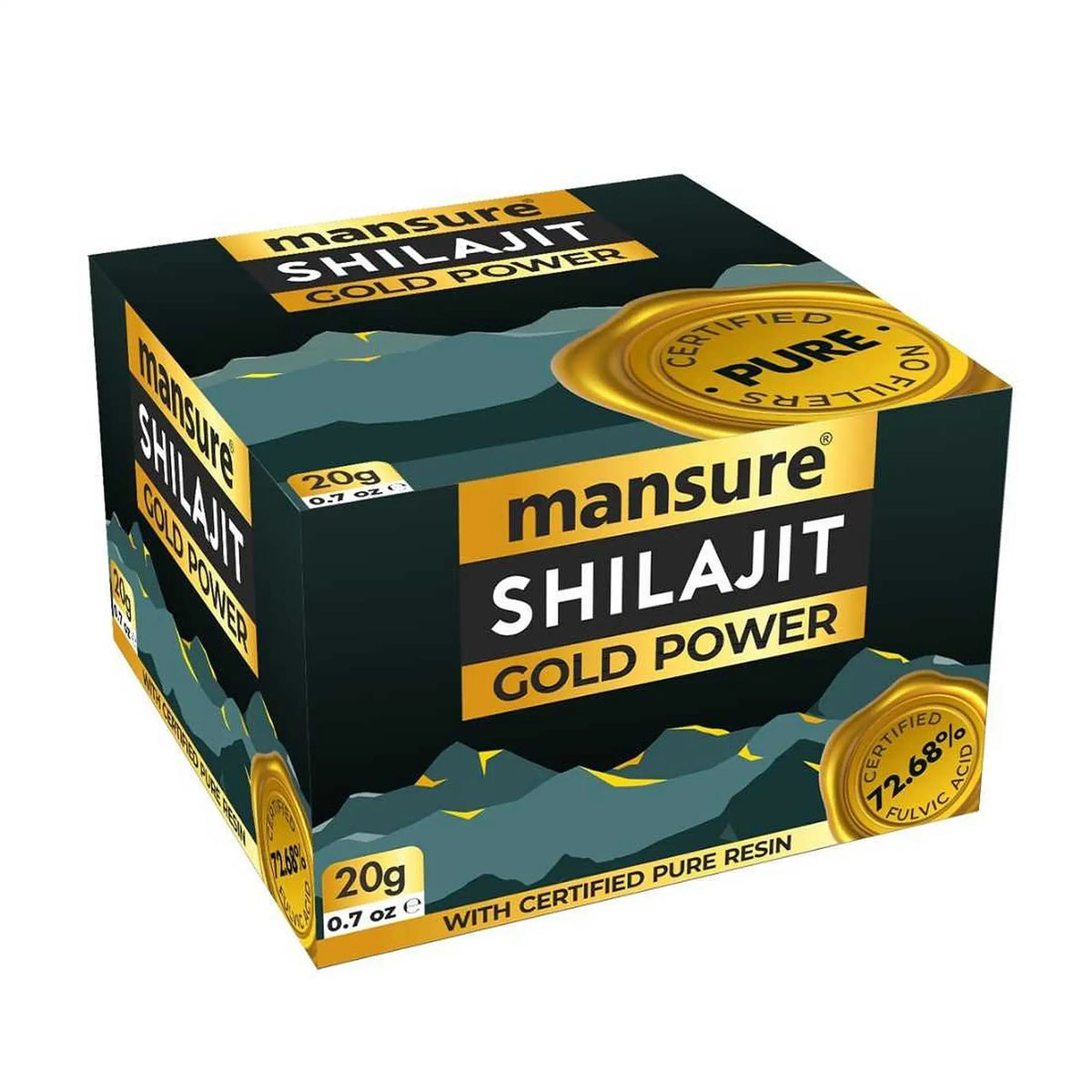 ManSure Shilajit Gold Power Resin 1x20g – Swarna Bhasma and Fulvic Acid for Men