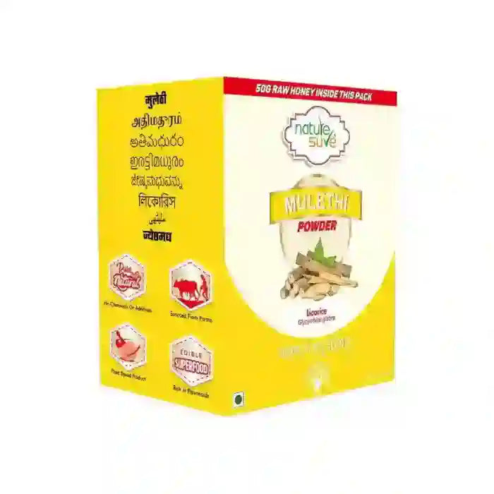 Buy 1 Pack Nature Sure Mulethi Licorice Powder 100g with Raw Honey 50g Directly From Company - everteen-neud.com