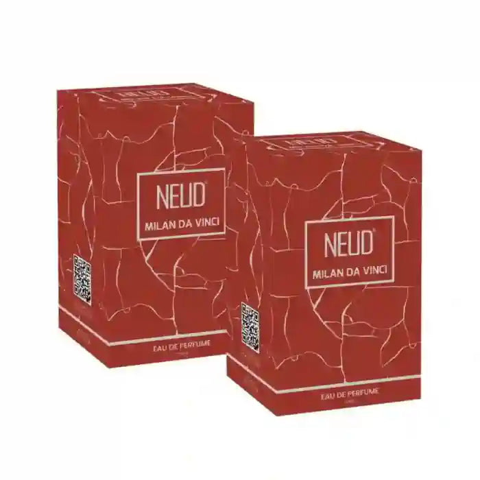 Buy 2 Packs NEUD Milan Da Vinci Luxury Perfume for Cosmopolitan Men Long Lasting EDP No CFC - 100ml