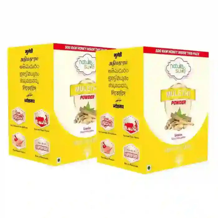 Buy 2 Packs Nature Sure Mulethi Liquorice Powder 100g with Raw Honey 50g Directly From Company - everteen-neud.com
