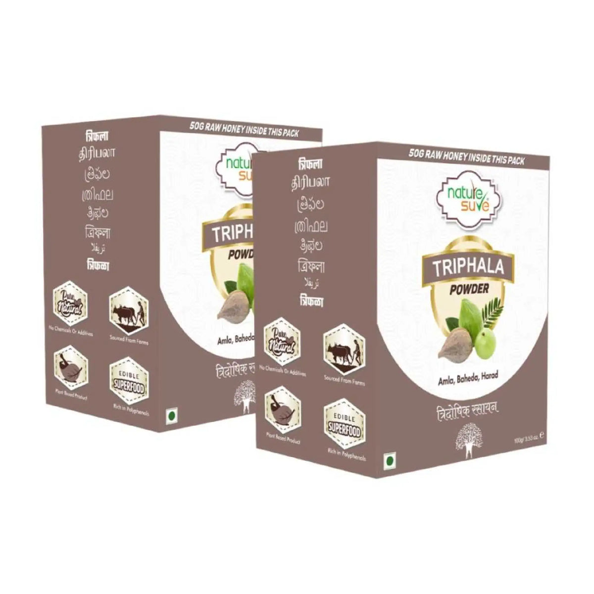 Nature Sure Triphala Powder 2x100g – Ayurvedic Detox Formula for Eyes, Skin and Hair