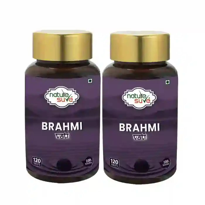 Buy 2 Packs Nature Sure Brahmi Vati 120 Ayurvedic Tablets for Brain Health, Memory Boost, Mental Alertness and Mind Relaxation in Men and Women - everteen-neud.com