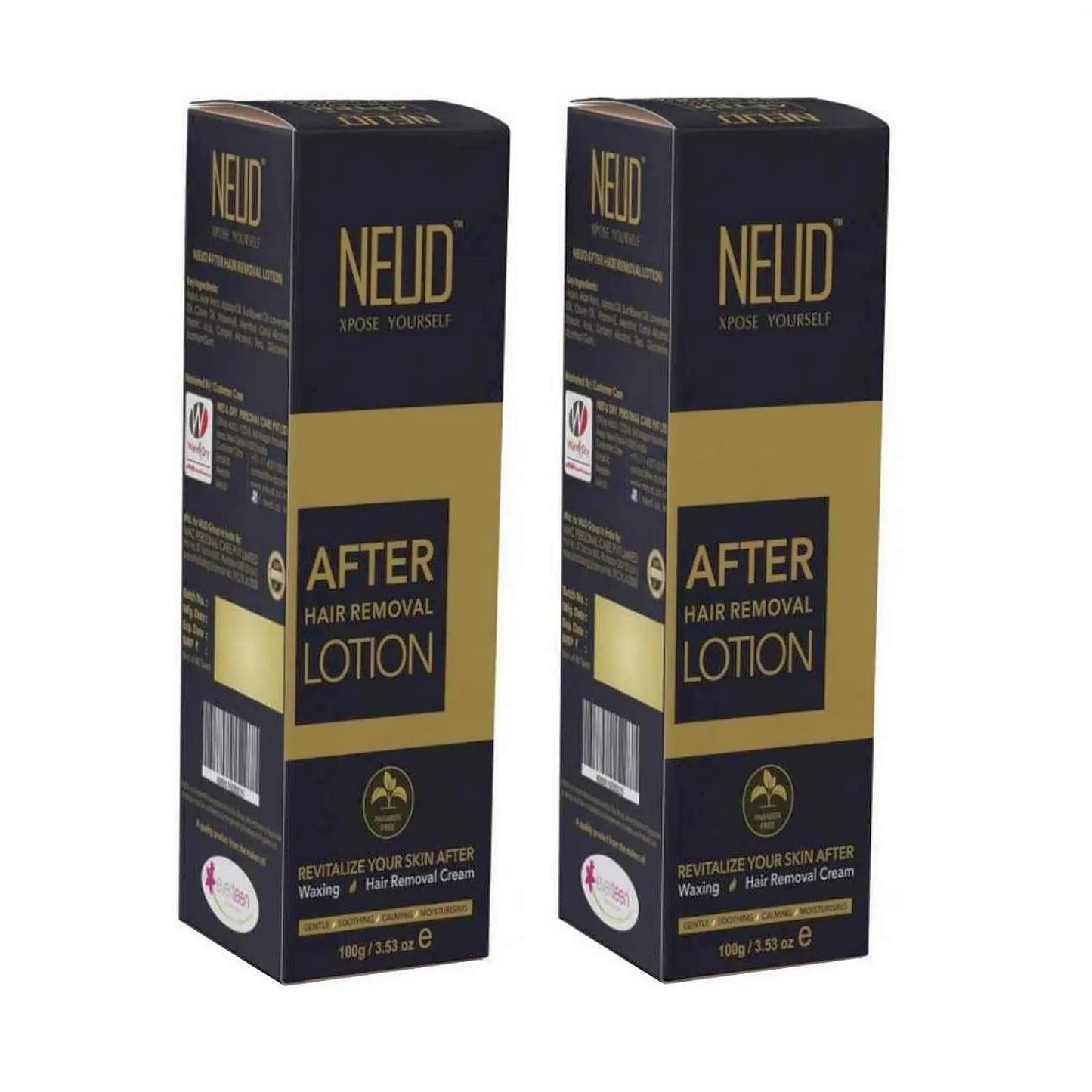 NEUD After-Hair-Removal Skin Lotion for Skin Care - 2x100g Pack