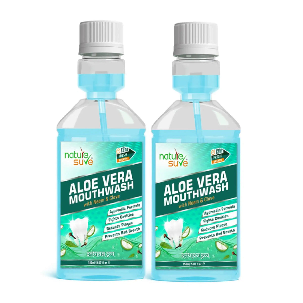 Nature Sure Aloe Vera Mouthwash 2x150ml – Neem, Clove and Aloe Vera Oral Care