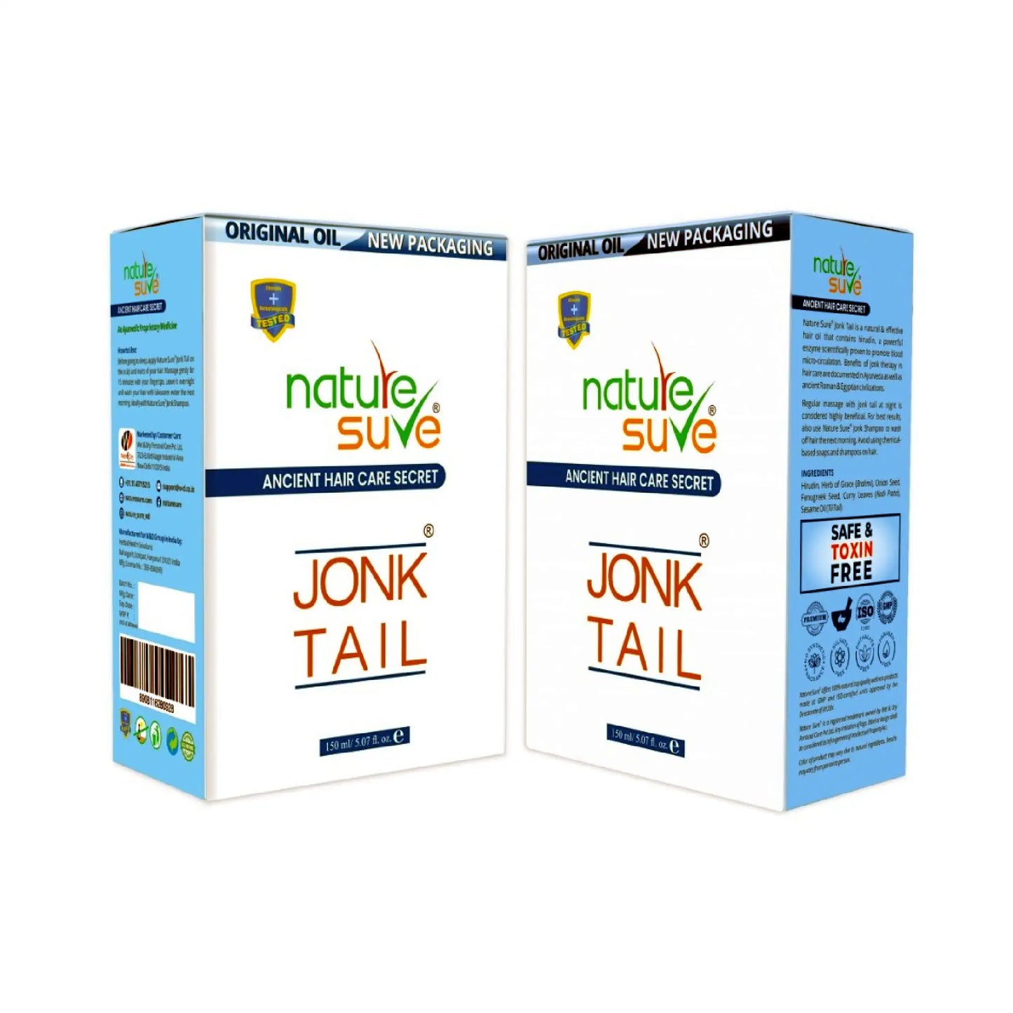 Nature Sure Jonk Tail Hair Oil 2x150ml – AYUSH-Certified Ayurvedic Formula