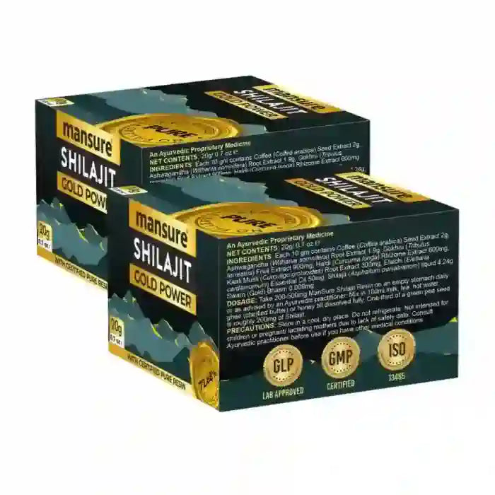 Buy 2x20g ManSure Shilajit Gold Power With 72.68% Fulvic Acid And No Heavy Metals - everteen-neud-com