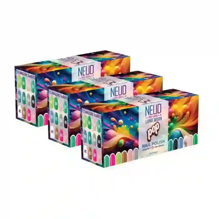 Buy 3 Packs NEUD Lush Bella Pop Nail Polish - 12x6ml - everteen-neud.com
