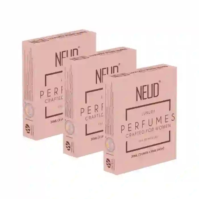 Buy 3 Gift Sets NEUD Women's Luxury Pocket Perfumes 3x10ml Each - Long Lasting Scents (Fruity, Rose, Musk Fragrance) - everteen-neud.com