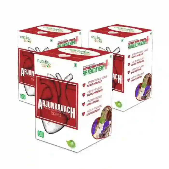 Buy 3 Packs Nature Sure Arjun Kavach Cardiac Health Tablets (90x3) directly from company - everteen-neud.com