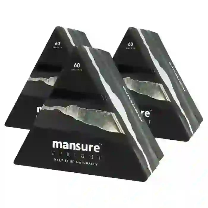 Buy 3 Packs of ManSure UPRIGHT for men's health 60 Ayurvedic capsules Directly From Company - everteen-neud.com