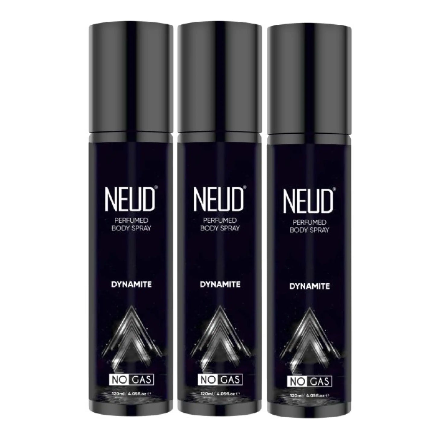 NEUD Dynamite Perfumed Body Spray, No Gas Deodorant - 4x120ml Bottles