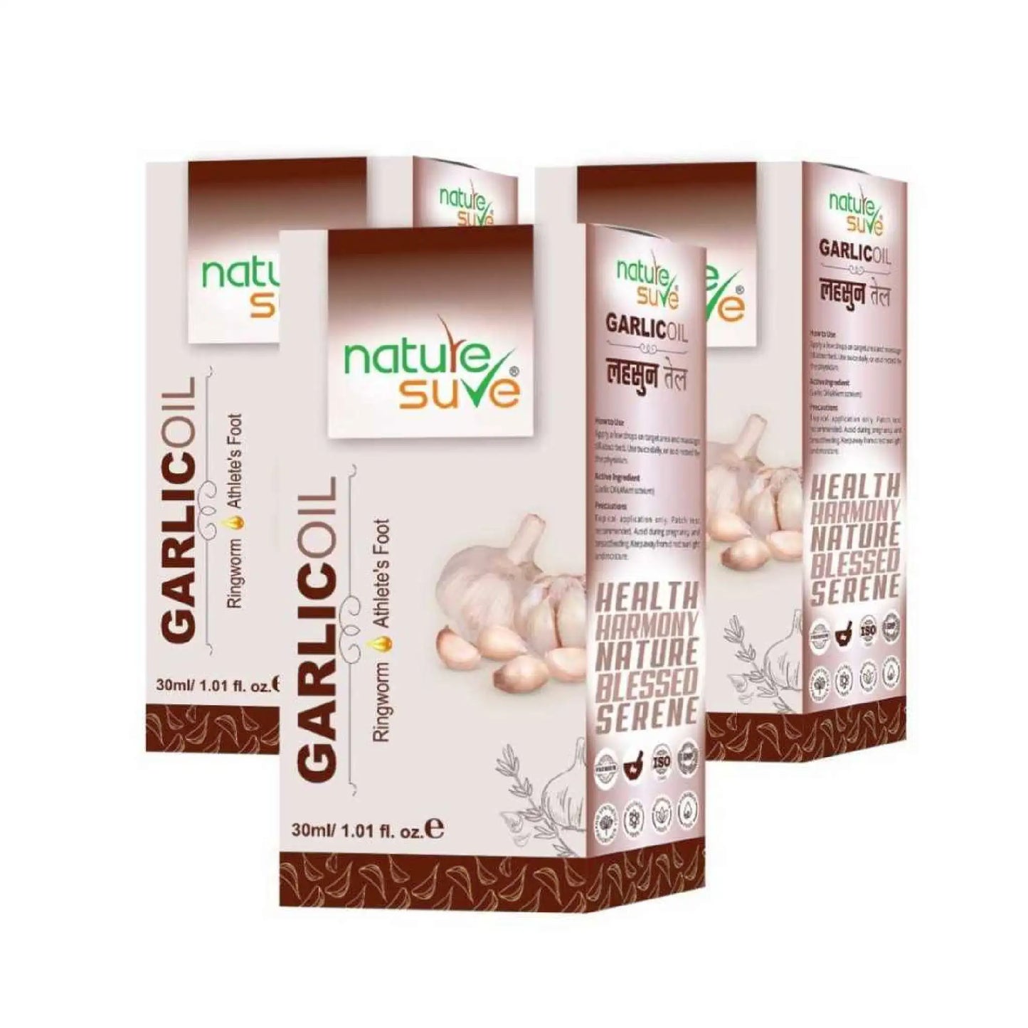 Nature Sure Lahsun Garlic Oil 3x30ml – Classical Ayurvedic Oil