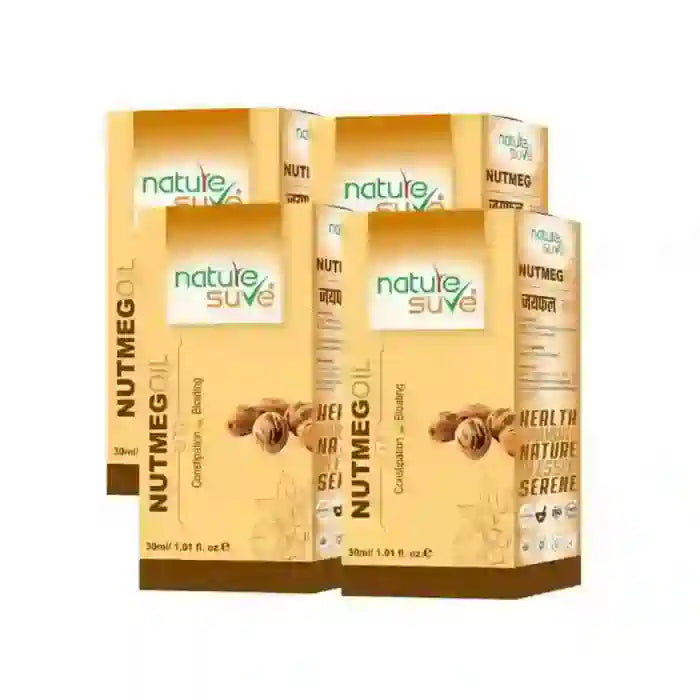 Buy 4 Packs Nature Sure Nutmeg Jaiphal Oil for Bloating and Constipation - everteen-neud.com