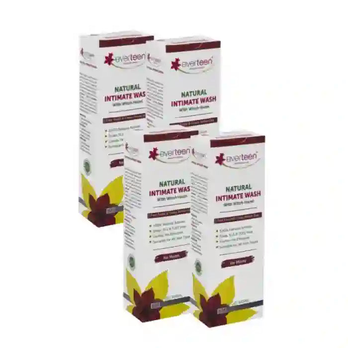 Buy 4 Packs everteen Witch Hazel Intimate Wash 105ml for Postpartum in Moms - Natural Feminine Hygiene - everteen-neud.com