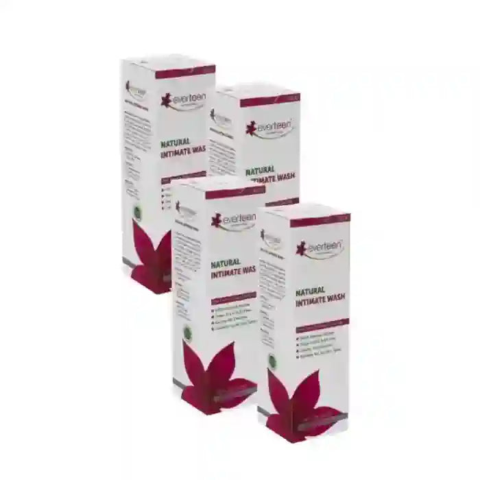 Buy 4 Packs everteen Natural Intimate Wash 210ml for Feminine Hygiene in Women - everteen-neud.com
