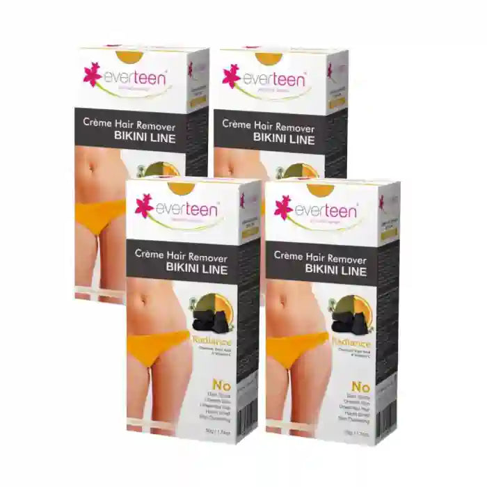 Buy 4 Packs everteen Radiance Hair Remover Creme for Bikini Line and Underarms (50 g) - everteen-neud.com