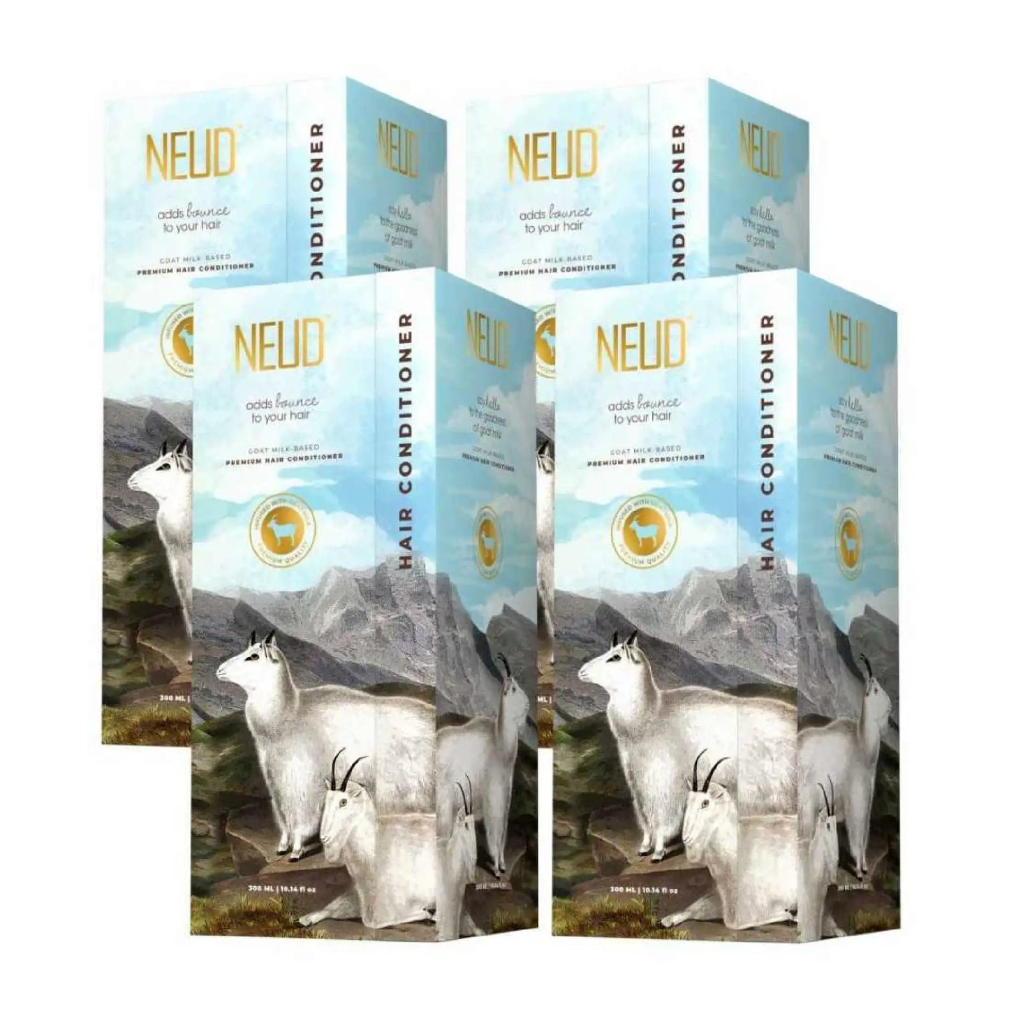NEUD Goat Milk Hair Conditioner - 4x300ml Pack