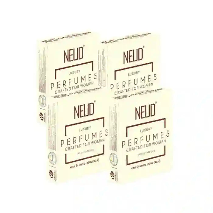 Buy 4 Packs NEUD Luxury Pocket Perfume Gift Set 4x10ml for Women - Long Lasting Eau de Parfum - everteen-neud.com