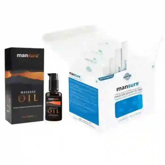 Buy ManSure Combo of Massage Oil and Reproductive Health Capsules For Men - everteen-neud.com
