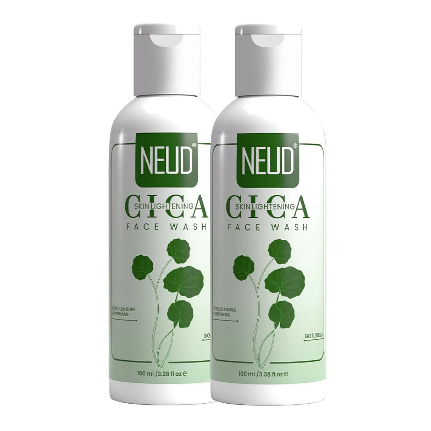 NEUD Cica Face Wash 2x100ml – Cica Skin Lightening, Gotu Kola and Aloe Vera