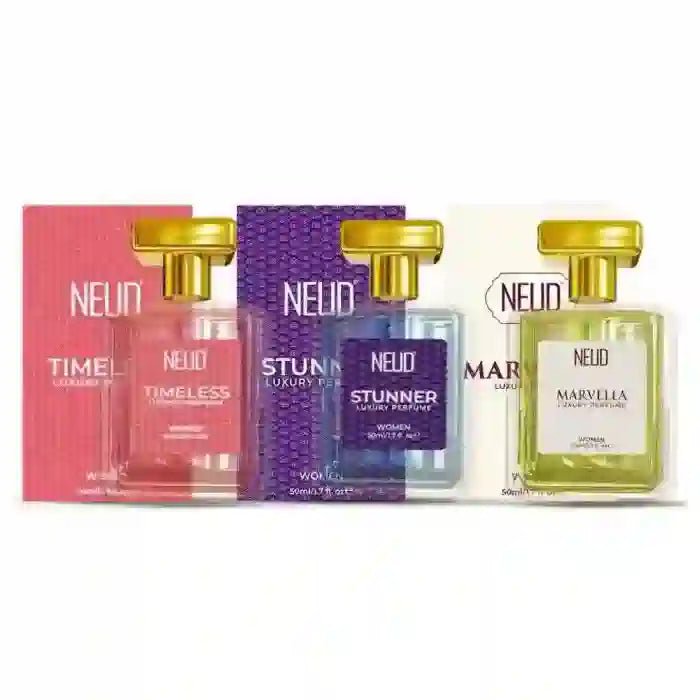 NEUD Luxury Perfume Gift Set for Women - 1 Trio Pack, 3x50ml EDP