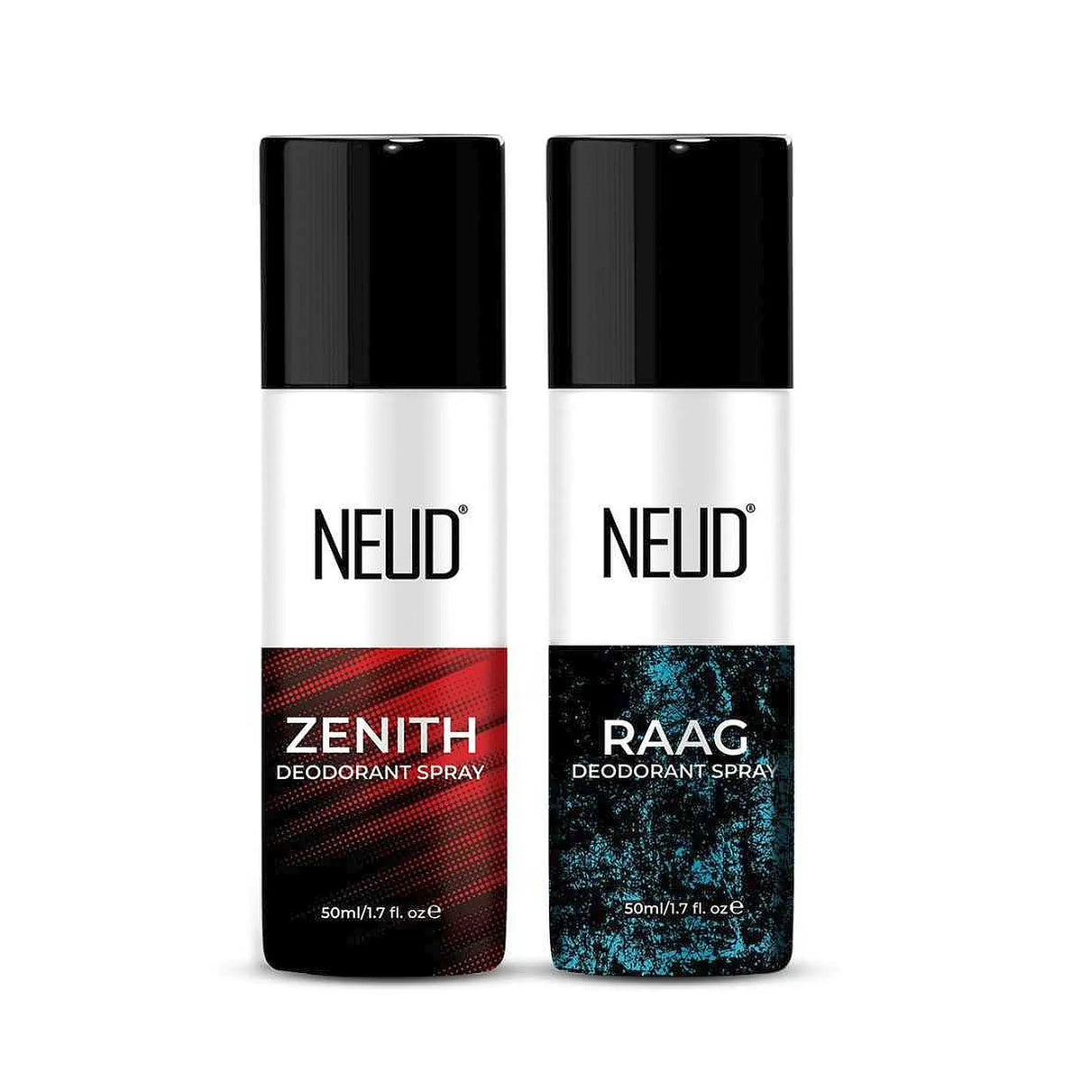 NEUD Unisex Deo Combo - Zenith 50ml and Raag 50ml Deodorants