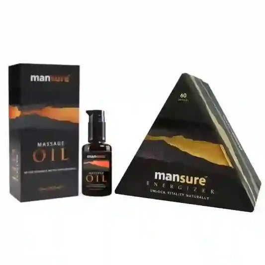 Buy ManSure Combo of Male Massage Oil and ENERGIZER Capsules For Men Directly From Company - everteen-neud.com