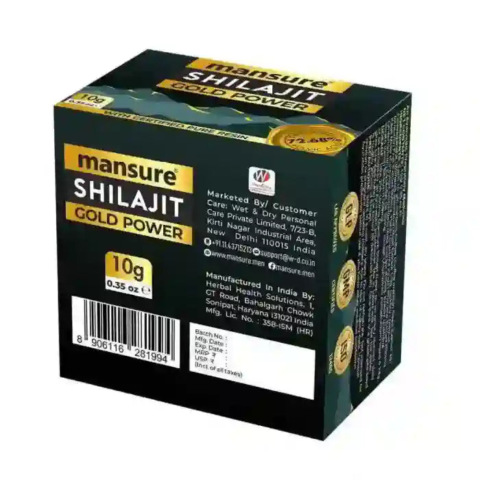ManSure 10g Shilajit Gold Power With 72.68% Fulvic Acid is Shipped Worldwide - everteen-neud-com