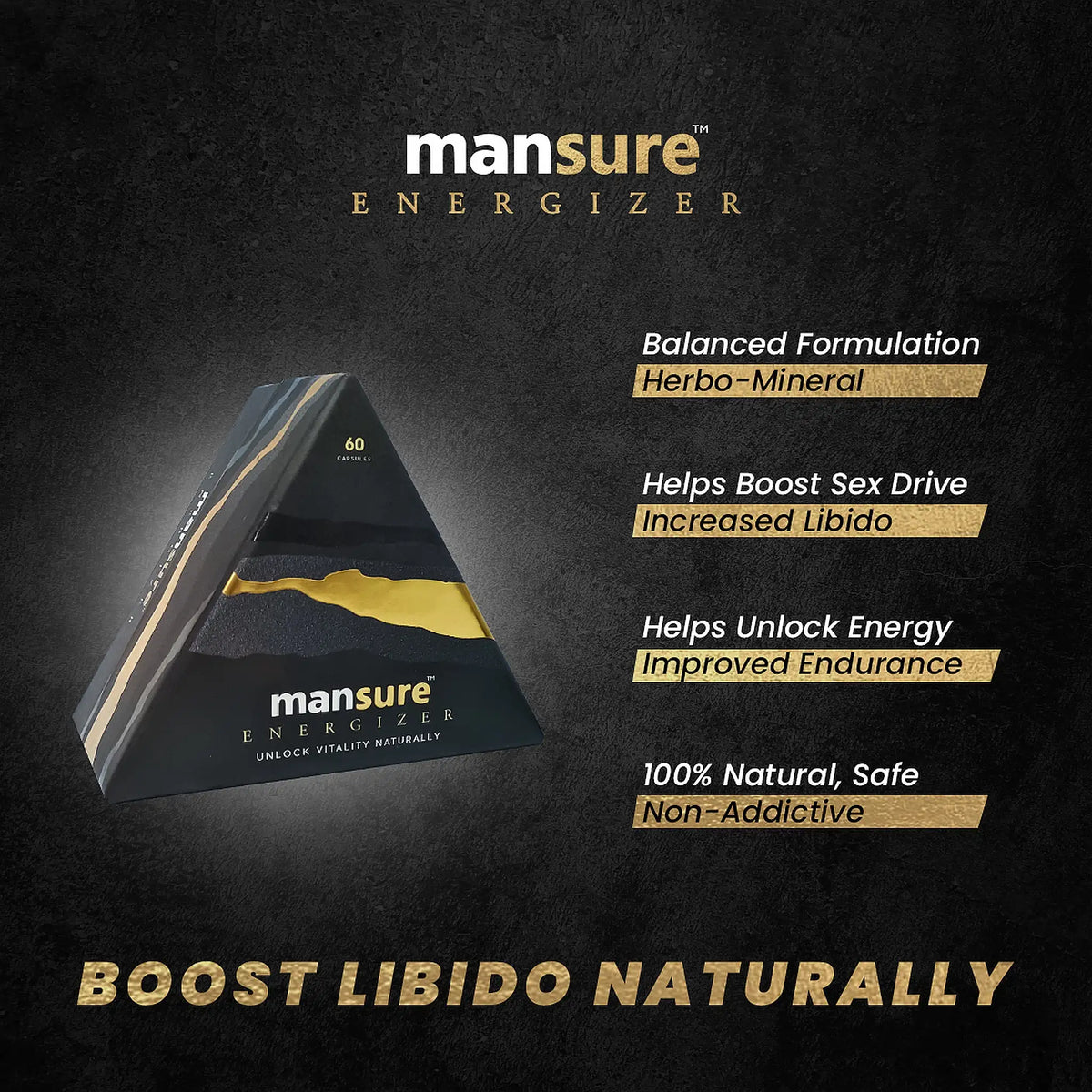 ManSure ENERGIZER – Natural, Balanced and Safe Ayurvedic Supplement for Men