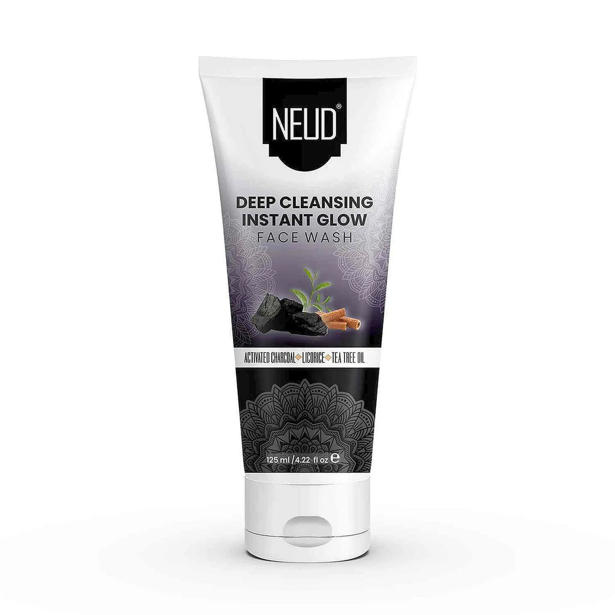 NEUD Deep Cleansing Instant Glow Face Wash With Activated Charcoal - 1x125ml Pack