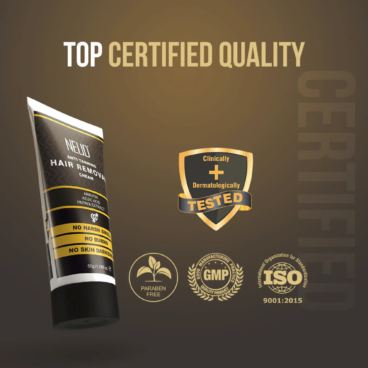 NEUD Anti-Tanning Hair Removal Cream – Paraben-Free, Certified Quality Formula