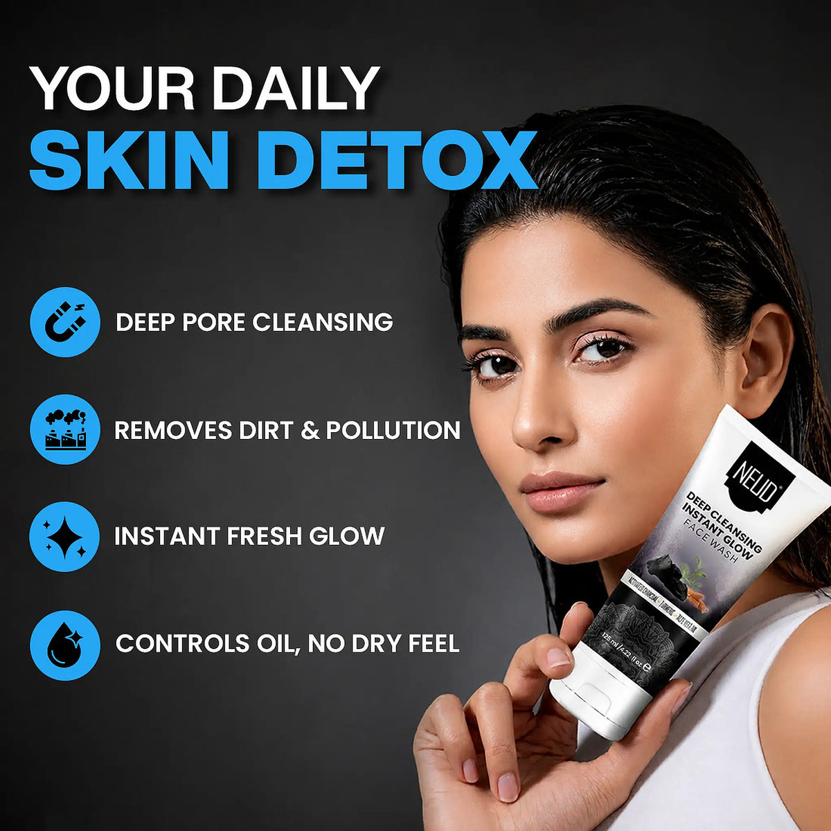 NEUD Deep Cleansing Charcoal Face - Deep Pore Cleansing Without Dry Feeling