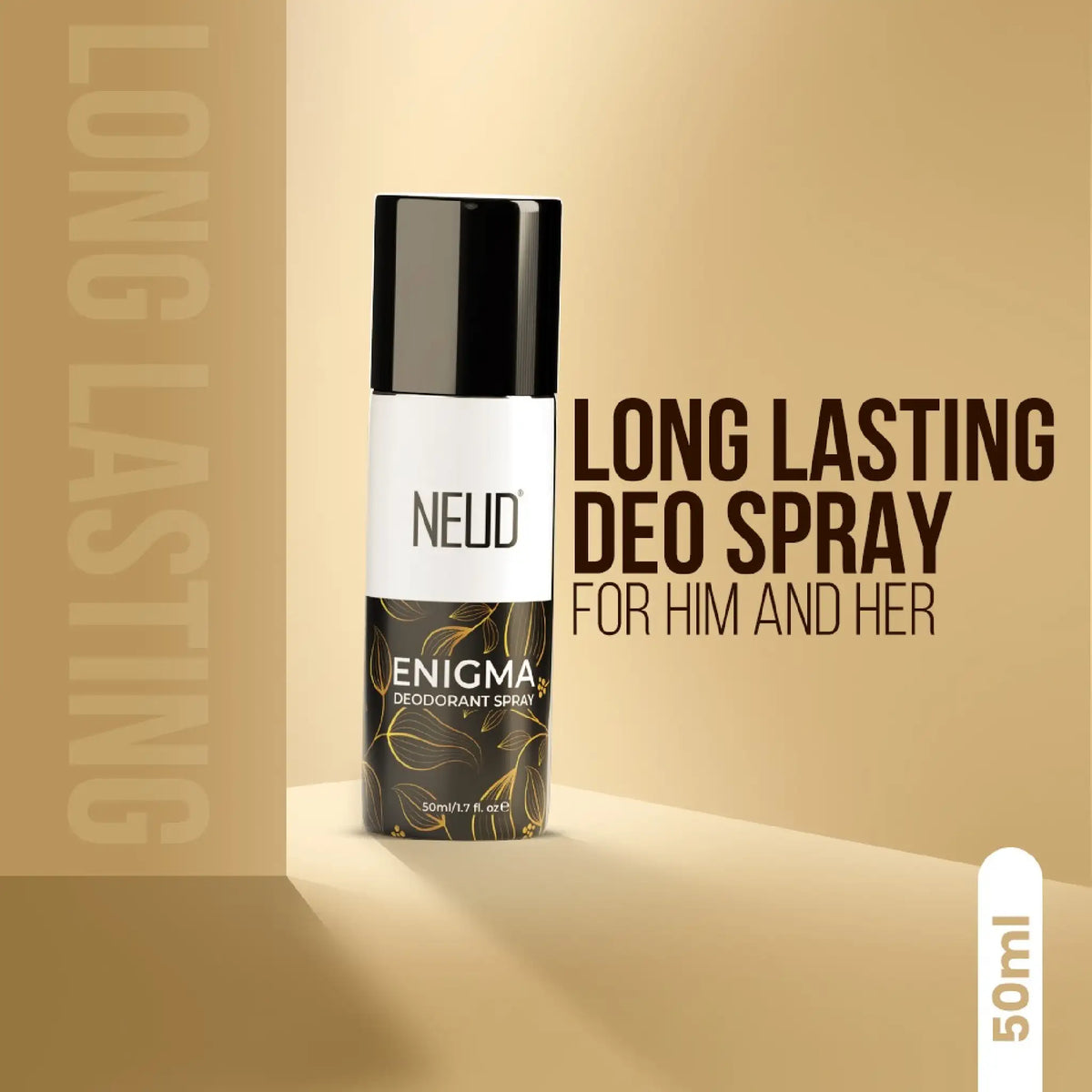 NEUD ENIGMA Deodorant Spray 50ml for Him And Her - Long Lasting 24-Hour Odor Protection