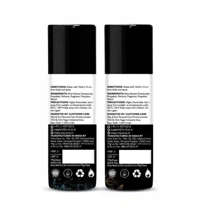 Shake NEUD Enigma and Raag Deodorants and spray on body from 15cm away - everteen-neud.com