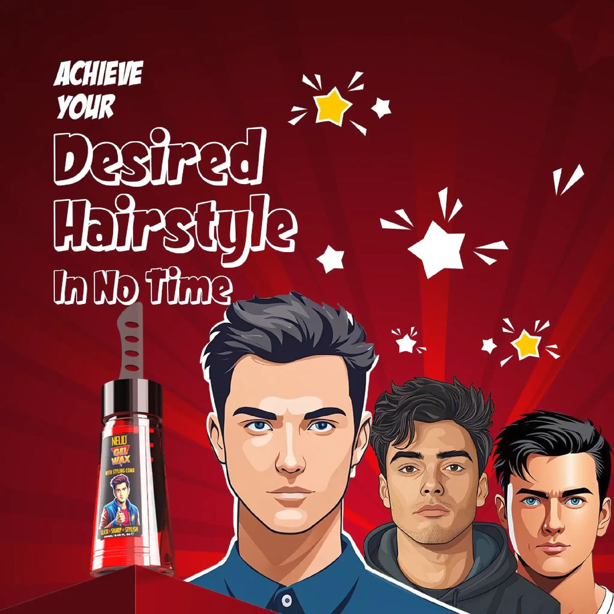 NEUD Styling Hair Gel Wax - Gives You Desired Hairstyle in No Time