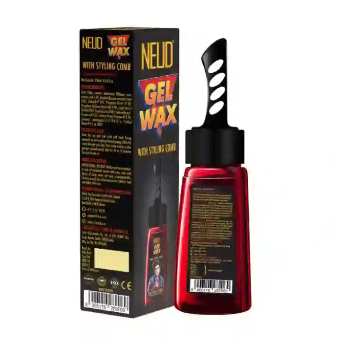NEUD Styling Hair Gel Wax 250ml with Comb Infused with Hibiscus, Brahmi and Lemongrass is Shipped Worldwide - everteen-neud.com