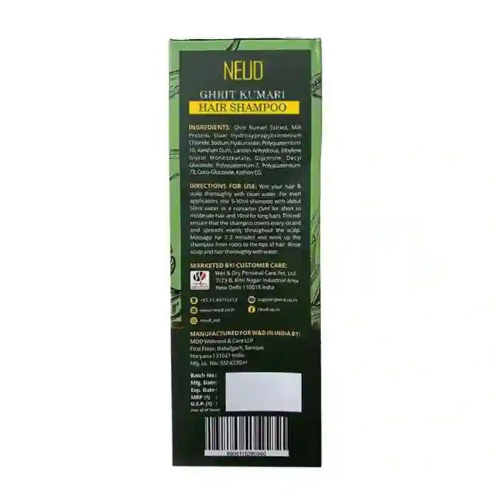 Get Best Online Deals On NEUD Ghrit Kumari Shampoo Aloe Vera Hair Cleanser 300ml Directly From Company - everteen-neud.com