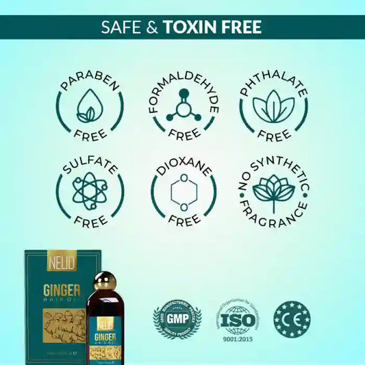NEUD Ginger Hair Oil 150 ml Is Paraben-Free, Safe and Certified Top Quality Product - everteen-neud.com