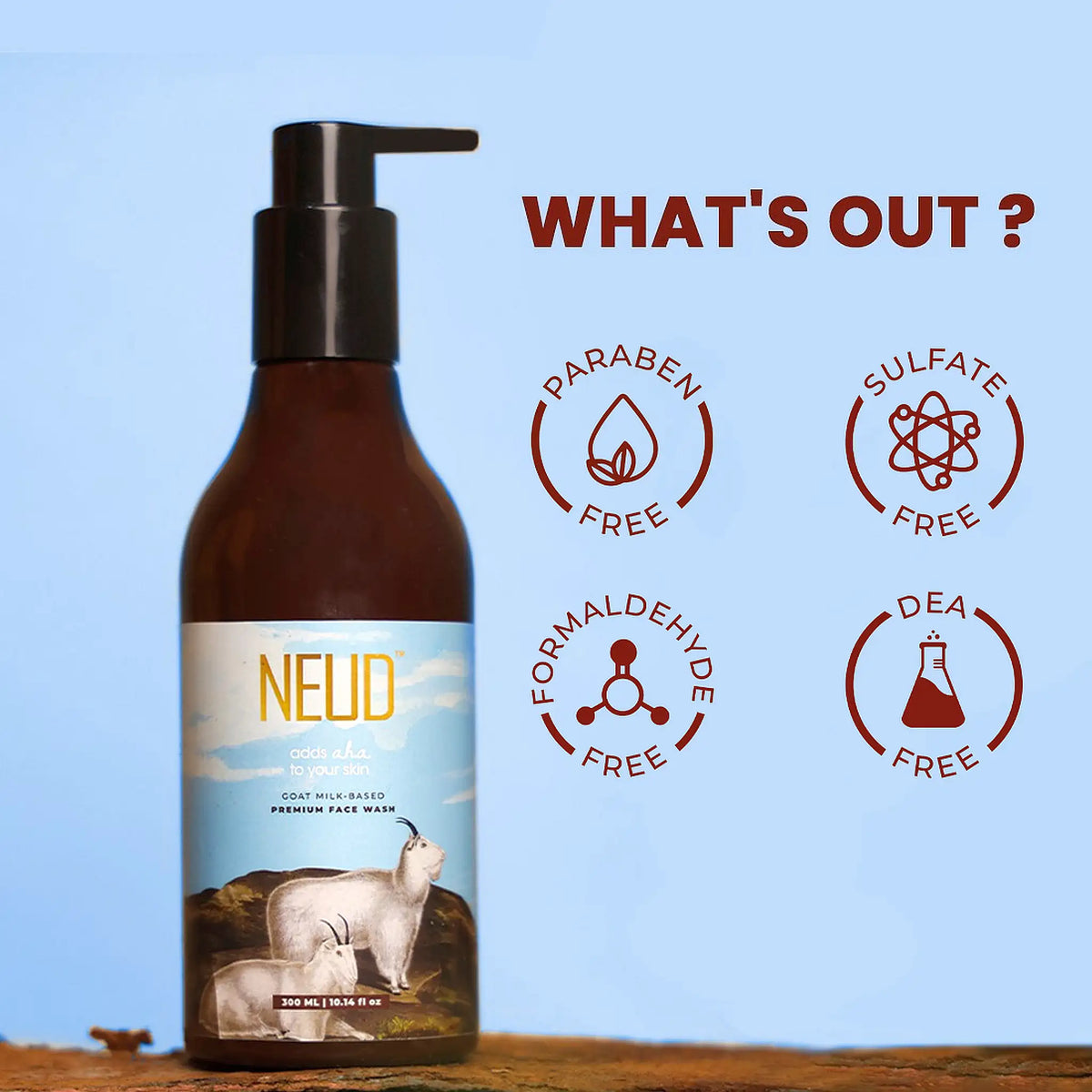 NEUD Goat Milk Face Wash – Free from Parabens, Sulfates, Formaldehyde, DEA and Harmful Chemicals