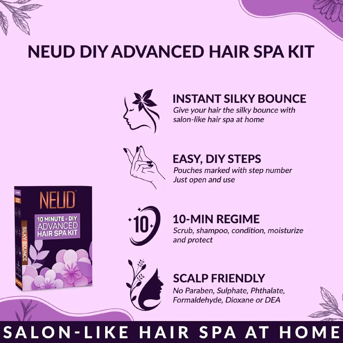 NEUD Hair Spa Kit - Scalp-Friendly Ingredients For A 10-Minute Comprehensive Hair Care Regime