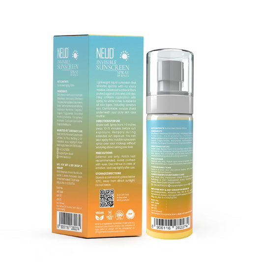 NEUD Invisible Sunscreen Spray SPF 50 PA++++ 100ml – Ships Worldwide from India