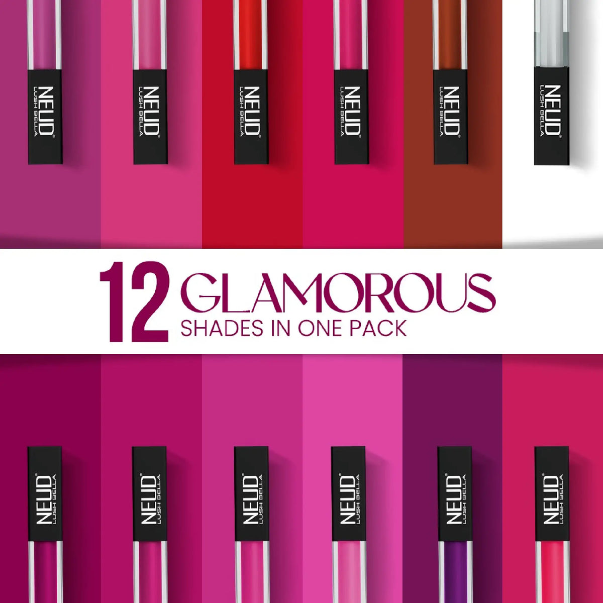 NEUD Lush Bella – 12 Matte Liquid Lipstick Shades in Every Pack