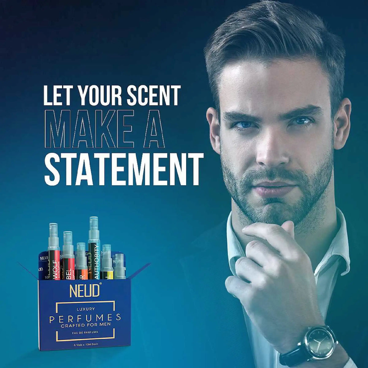NEUD Luxury Pocket Perfumes Set for Men 6x10ml - Use Daily To Make A Bold Statement