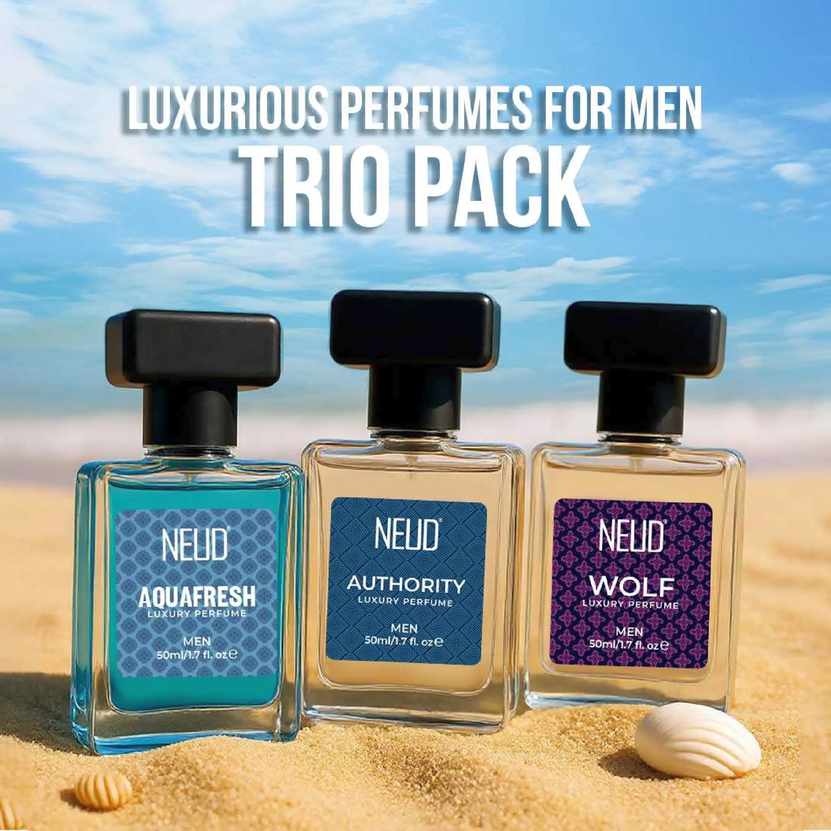 NEUD Men's Luxury Perfume Gift Set - Three 50ml EDPs for Men