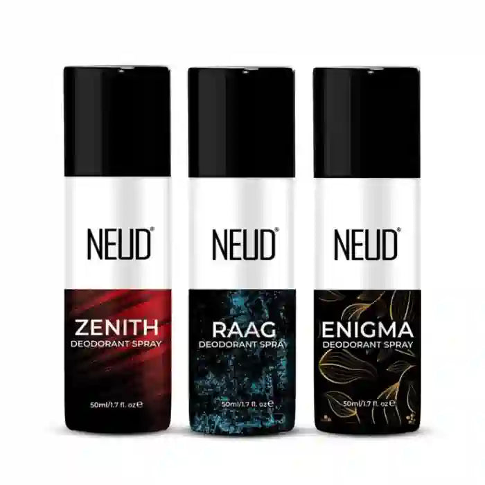 Buy NEUD Combo of Zenith, Raag and Enigma Deodorants 3x50ml At Best Deal Directly From Company - everteen-neud.com
