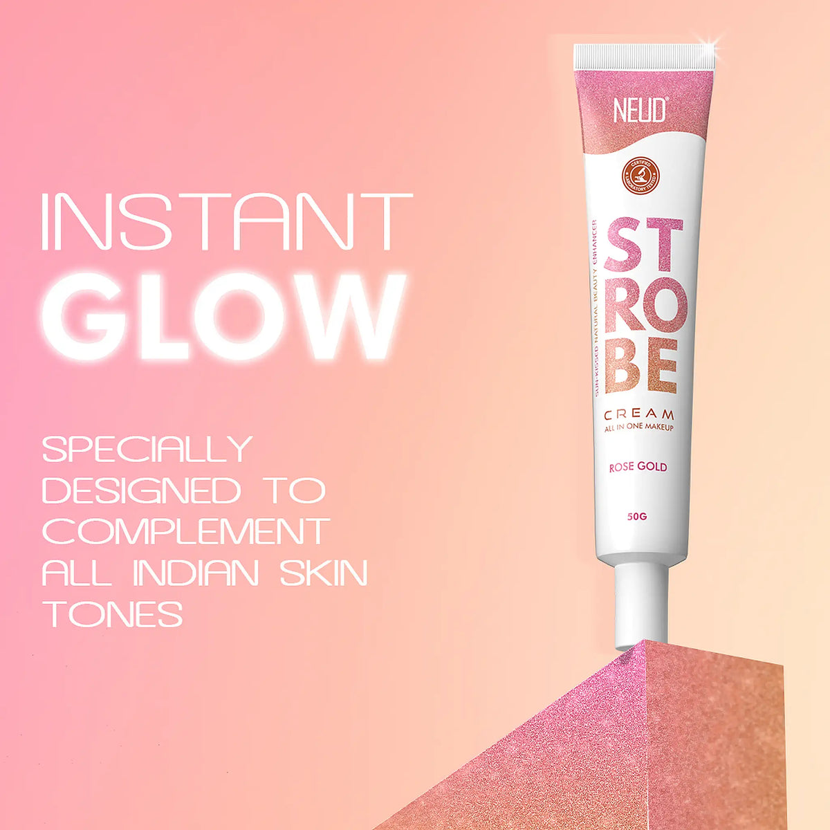 NEUD Strobe Cream Rose Gold – Designed to Complement All Indian Skin Tones